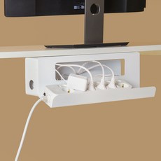 ZOA Collabo Space 非穿孔多接頭支架理線器, 白色, 1個