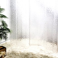 PEVA立體浴簾, 1個, 透明色系