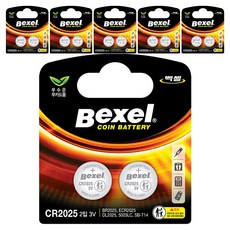 벡셀 코인 건전지 CR2025, 2개입, 6개