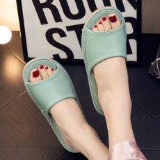 真皮頭層牛皮全皮防滑室內拖鞋 LS05, 薄荷綠, 1雙