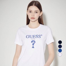 게스 여성용 무테삼각 아크릴 짠짠컬러 반팔티셔츠 YP2K9436
