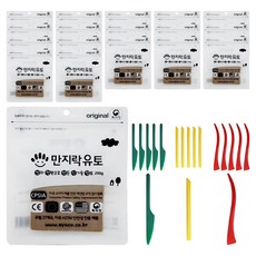 이야코 만지락 소프트 유토 200g x 3p + 주걱칼 3종 세트, 6세트, 혼합색상