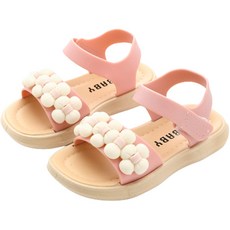 Rabbit Foot 女童白色花朵涼鞋