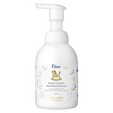 Fees BEBE 嬰兒洗髮沐浴泡泡 清新舒棉香, 400ml, 1瓶