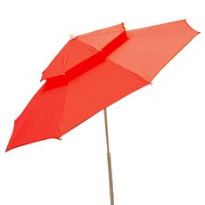 조아캠프 2층 꺾임형 파라솔, 레드