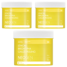 Neogen 檸檬明亮 Paha 紗布去角質墊 30 片, 30片, 3罐