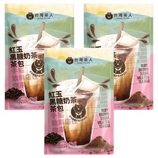 台灣茶人 紅玉黑糖奶茶包, 添加台灣古早味黑糖, 頂級台灣紅玉原片, 輕鬆沖泡在地台灣味, 35g, 5包, 3袋