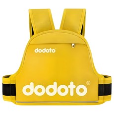 dodoto 兒童寶寶機車安全背帶, 適用年齡1~10歲, 四點受力, 舒適安全, 夜晚反光警示條, 黃色, 140 x 22cm, 1個
