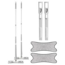 살림시대 이지 스퀴즈 롱 밀대 노터치 물 걸레, 2개