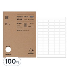 Formtec 雷射/噴墨兩用條碼標籤 LQ-3101, 60格, 100張