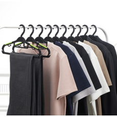 Bonheur House 簡約耐用防滑衣架 100入 (韓國製造), 綠色, 100個