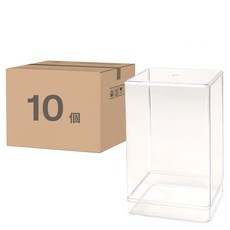 收納透明展示盒 Set 10 單格娃娃收納盒 ABS材質 透明色 展示手辦 盲盒, 加大款, 1組