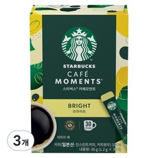 STARBUCKS 星巴克 Cafe Moments即溶淺焙咖啡粉隨手包, 1.2g, 30條, 3盒