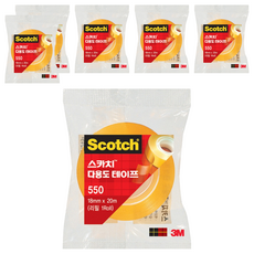 3M Scotch 思高牌 550 多用途膠帶補充包 18mm x 20m, 單色, 6個