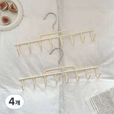 MINUNE 多用途衣櫃整理收納掛架 帽子掛架, 米色, 4個