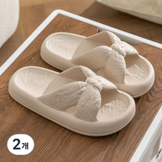 소니오 리본 경량 실내화, 03 베이지, 2개