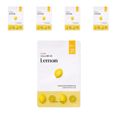 에뛰드 0.2 테라피 에어 마스크 레몬, 5개, 1개입