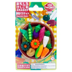 Iwako 造型橡皮擦 野菜籃 日本製造, 野菜籃 多色, 1組
