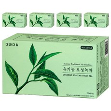대한다업 유기농 보성녹차, 1.2g, 100개입, 5개