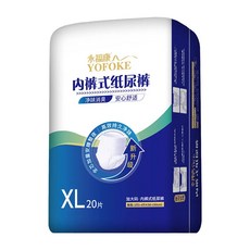 YOFOKE 永福康 淨味消臭成人拉拉褲 1250g, XL(80 x 70cm), 20片, 1包