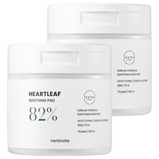 허브노트 어성초 진정 패드, 70매입, 2개