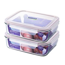 Glasslock 格拉氏洛克 紫色版密封容器組, 2個, 2L