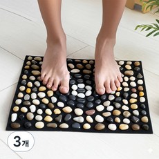 Unitree 鵝卵石足部按摩墊 中型, 花朵, 3個