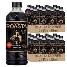 ROASTA 洛塔咖啡 冷研無糖黑咖啡 耶加雪菲風味 100%精選日曬豆, 455ml, 48瓶