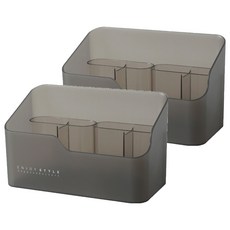 뚜껑없는 립스틱 화장품 정리함, 블랙, 2개