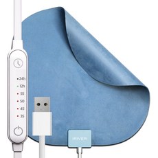 iriver 便攜式屁屁暖墊 USB溫熱電熱坐墊 IHP-270U, 270 x 270 mm, 迷霧海軍藍