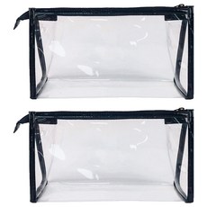 CT Company 透明防水筆袋, 黑色, 2個