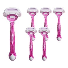 KAI 貝印 AQUAFIT彈力美體刀 AF-3B9 桃紅色, 3個, 2組