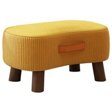 軟包手提小矮凳 黃色, 舒適軟墊, 客廳臥室皆適用, 1入