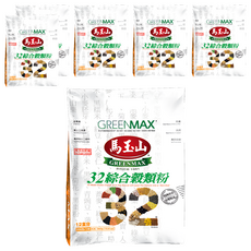 馬玉山 32綜合穀類粉, 不含蔗糖和人工色素, 充氮保鮮, 冷熱沖泡皆宜, 12包/袋, 25g, 6袋