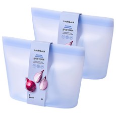 LocknLock 樂扣樂扣 矽膠密封袋 藍色 2L, 2個, 單品