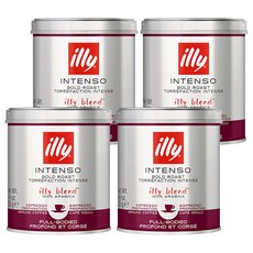 일리 볼드 로스트 분쇄 커피 인텐소, 에스프레소, 125g, 4개
