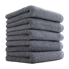 COTTON CLOUD 飯店毛巾 200g 40支精梳棉, 1組, 中灰色