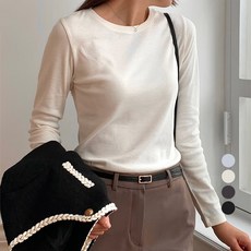 afinar 女款日常長袖羅紋T恤