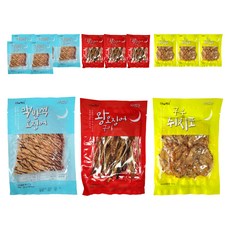 themukda 麥飯石烤魷魚絲 3包+超大烤魷魚絲 2包+烤馬面魨魚片 2包, 2組