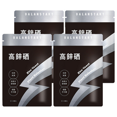 Balanstart 人可和高鋅硒 48H抗氧化 頂級酵母鋅與植萃芥子硒, 30顆, 350mg, 4包
