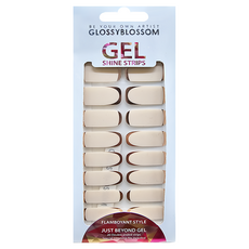 GLOSSYBLOSSOM 凝膠美甲貼 20入, 華麗純白款, 1組