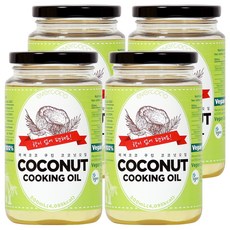 에버코코 쿠킹 코코넛 오일, 500ml, 4개