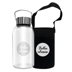 FUJI-GRACE 富士雅麗 高硼矽耐熱手提玻璃瓶 800ml 附可拆卸式304不鏽鋼茶隔 耐酸鹼易清洗, 銀色, 1個