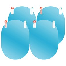 汽車後視鏡防雨防水膜 橢圓形, 4張, 通用