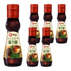 백설 100% 통들깨 들기름, 160ml, 6개