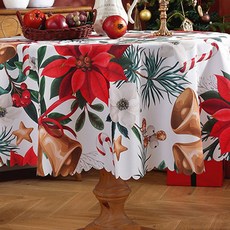 Maket Gamseong 圓形聖誕氛圍感桌布, 直徑 120cm, 圖案2