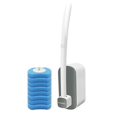 BANGJIASHI 壁掛馬桶刷 附一次性馬桶刷頭 海洋8個, 灰色, 1組