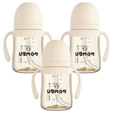 유비맘 시그니처 빨대컵, 200ml, 3개, 요거트