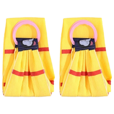 Green Living 特大加寬搓澡巾, 黃色, 2個, 1入