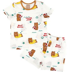 Maykids 兒童透氣Tube Bear五分變化布料上下套裝